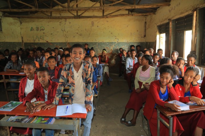 Klassenzimmer in Ginchi in Äthiopien