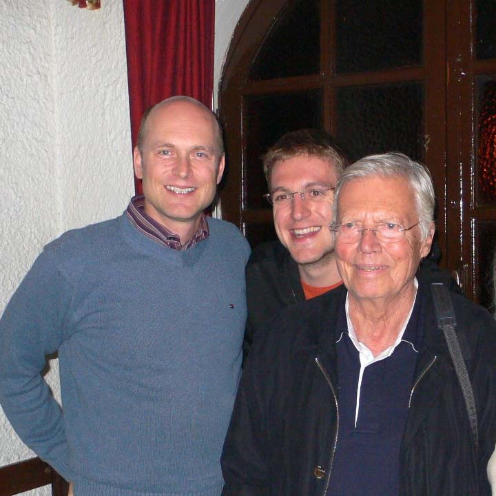 Michael Vatter mit Karlheinz Böhm und Gregor Schinko