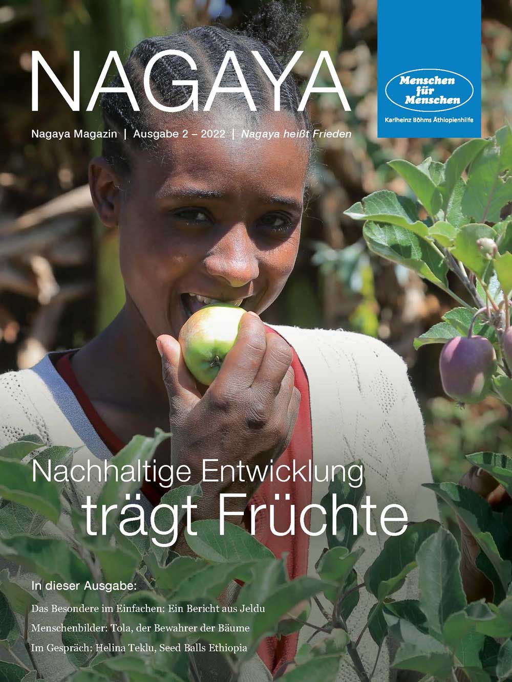 Titelbild des Nagaya Magazins von Menschen für Menschen Ausgabe 2, 2022