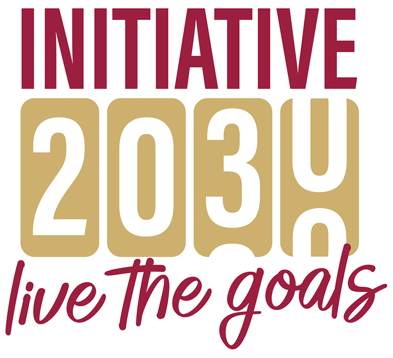 Schriftzug Initiative 2030. Live the goal.