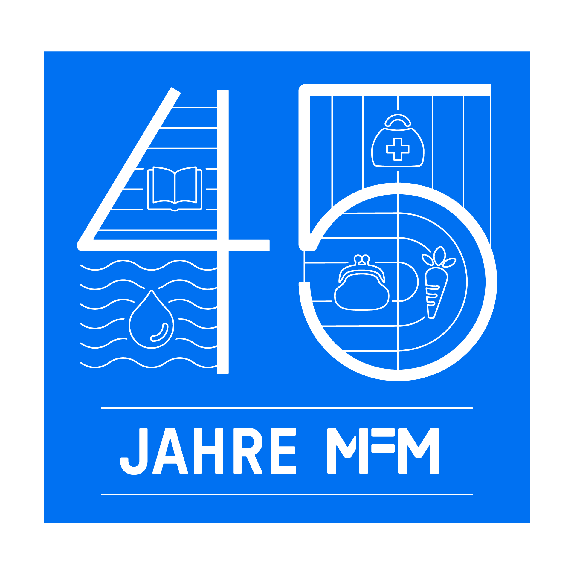 Logo zum 45. Jubiläum von Menschen für Menschen