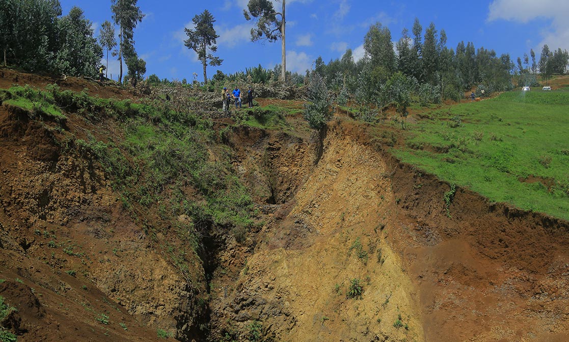 Bodenerosion in  Äthiopien