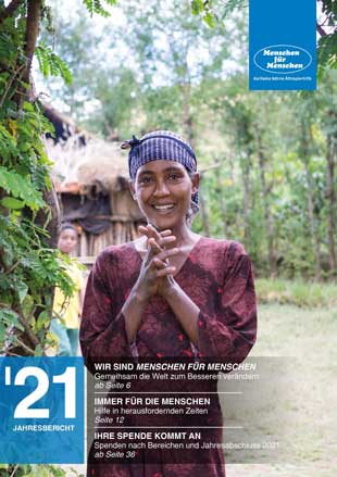 Titelbild Jahresbericht Menschen für Menschen 2021