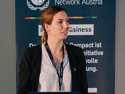 Stefanie Weniger ist Leiterin des Global Compact Network Austria