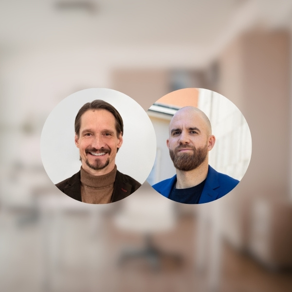 Foto von Daniel Frieß und Harald Maier, Vorstand von Menschen für Menschen Österreich