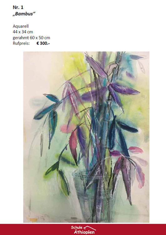 Auktionskatalog des Vereins „Schule Äthiopien“.