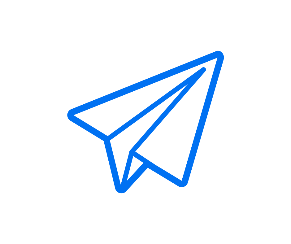 Symbol, das einen Papierflieger darstellt, der stellvertretend für den Newsletter steht.