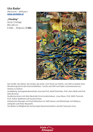 Kunstwerk von Ute Bader aus dem Auktionskatalog des Vereins „Schule Äthiopien“.