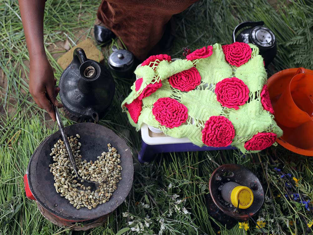 Kaffeezeremonie in Äthiopien