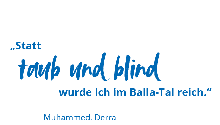 Zitat Anstatt blind und taub macht mich das Balla-Tal reich