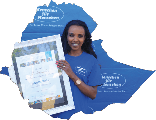 Olympiasiegerin Tirunesh Dibaba als Botschafterin von Menschen für Menschen